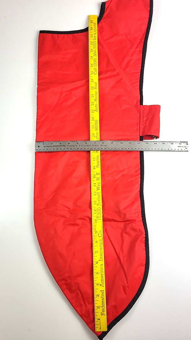 Posh Paw Creations Dog Whippet Hound Red Large City Slicker Coat WIth Interior Elephant & Palm Pa... - 6