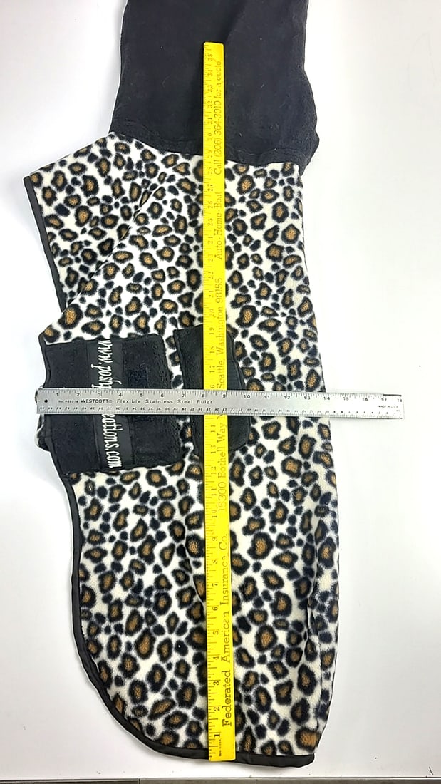 Posh Paw Creations For Whippet Hound Dog Large Cheetah Pattern Indoor Fleece Coat With Velcro Clo... - 3