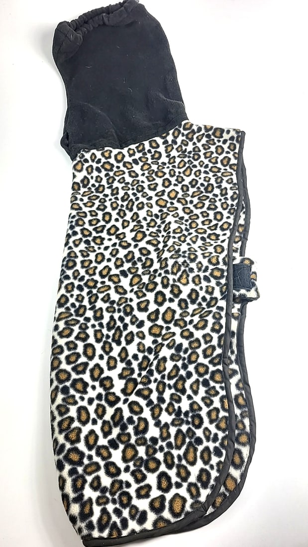 Posh Paw Creations For Whippet Hound Dog Large Cheetah Pattern Indoor Fleece Coat With Velcro Clo... - 4