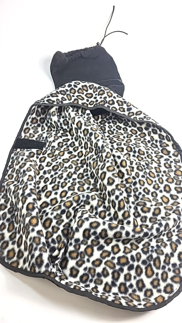 Posh Paw Creations For Whippet Hound Dog Large Cheetah Pattern Indoor Fleece Coat With Velcro Clo... - 5