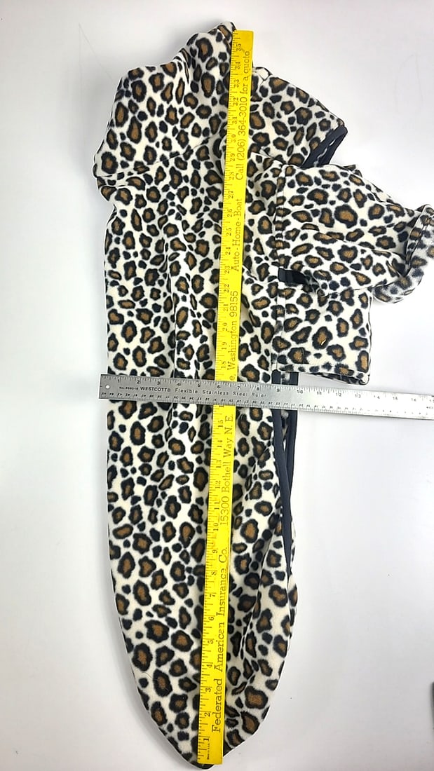 Posh Paw Creations For Whippet Hound Dog Medium Cheetah Pattern Indoor Fleece Coat With Velcro Cl... - 3