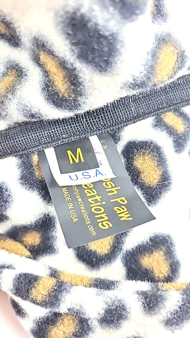 Posh Paw Creations For Whippet Hound Dog Medium Cheetah Pattern Indoor Fleece Coat With Velcro Cl... - 6