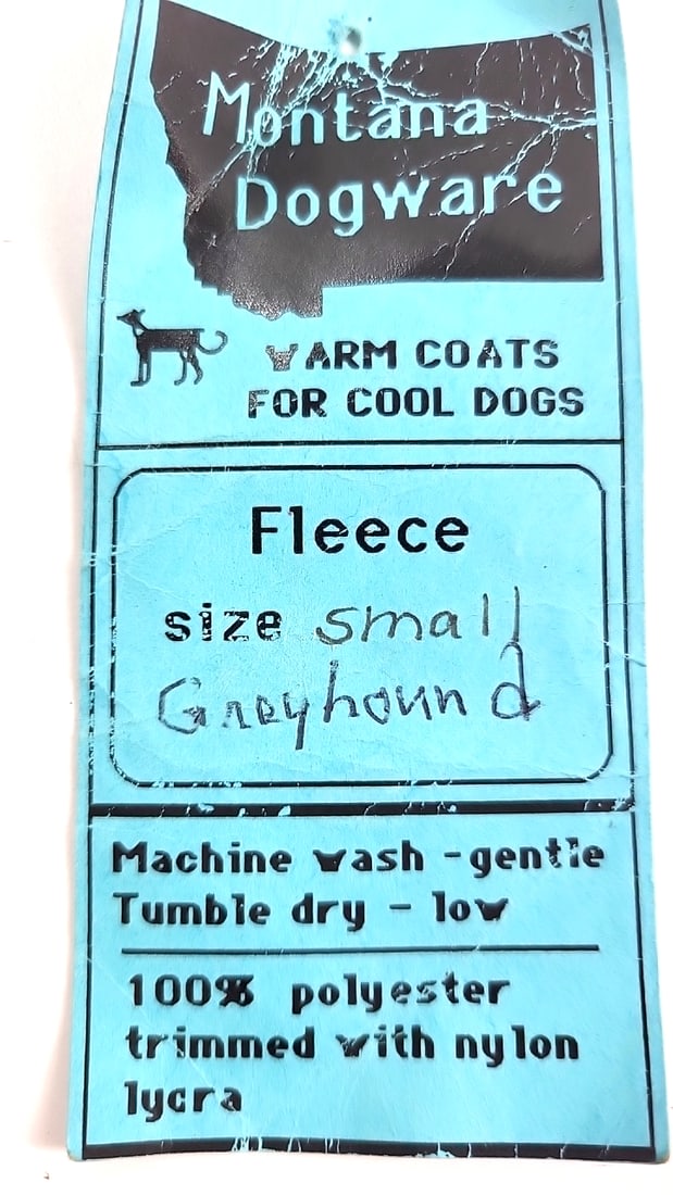 Montana Dogware Small Fleece Red Coat Warm Polyester for Greyhound Dog - 2