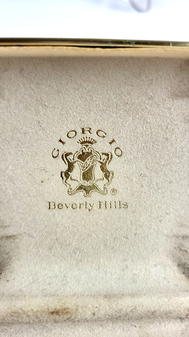 Giorgio Beverly Hills Vintage Eyeglasses with Case Gold Half Rim Almost Rectangular Frames - 10