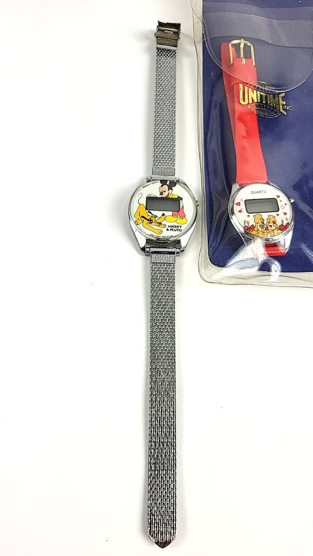 Vintage Watch Collection: Olma Mini, Bradley with Mickey & Pluto, Untime Digital, Bijoux Terner, ... - 2
