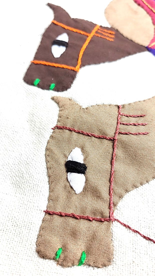 Patch Work Hand Made In Egypt 100% Cotton Tote Bag with Embroidered Camel Design ðŸ& - 8