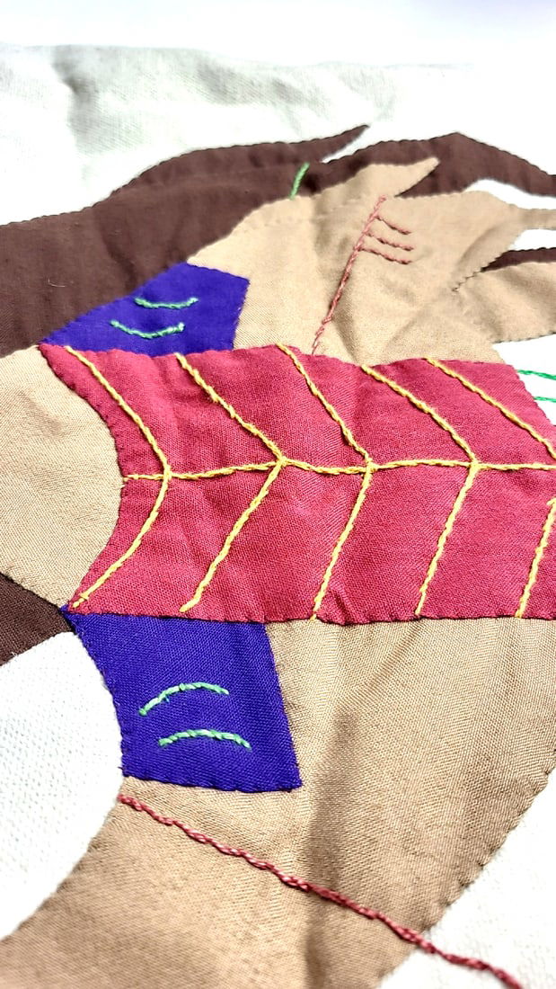 Patch Work Hand Made In Egypt 100% Cotton Tote Bag with Embroidered Camel Design ðŸ& - 9