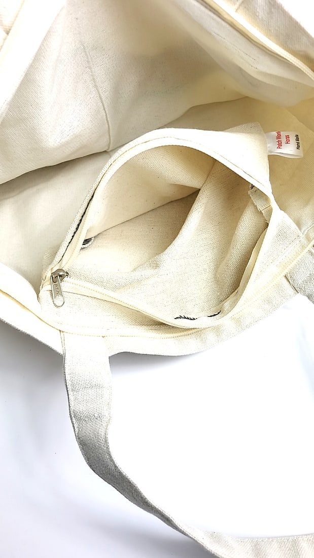 Patch Work Hand Made In Egypt 100% Cotton Tote Bag #2 with Embroidered Camel Design ðŸ - 11