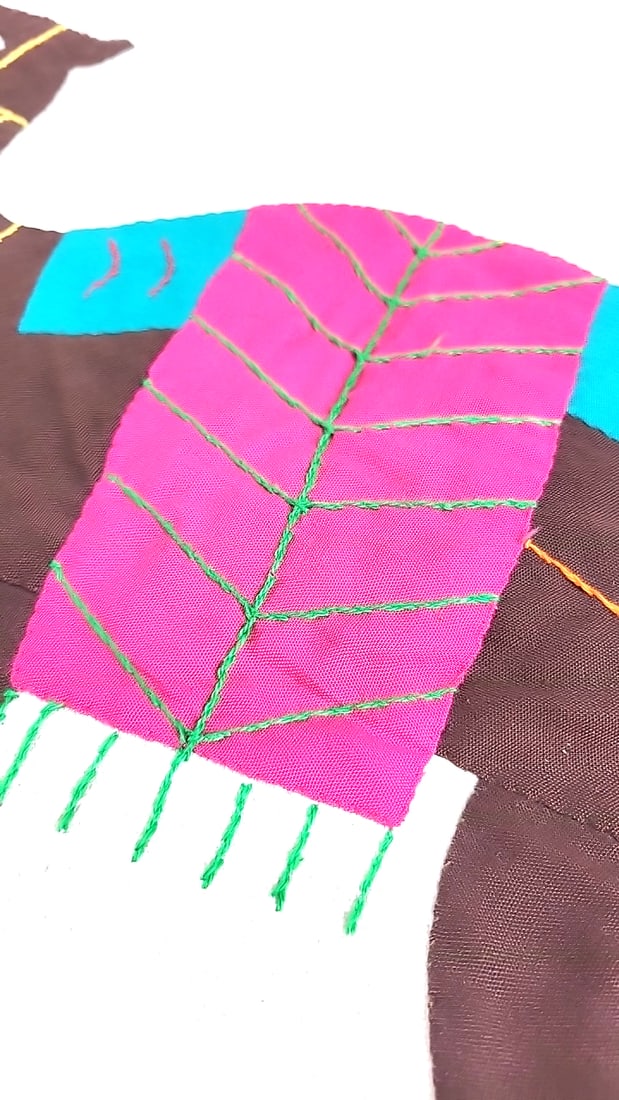 Patch Work Hand Made In Egypt 100% Cotton Tote Bag #2 with Embroidered Camel Design ðŸ - 3