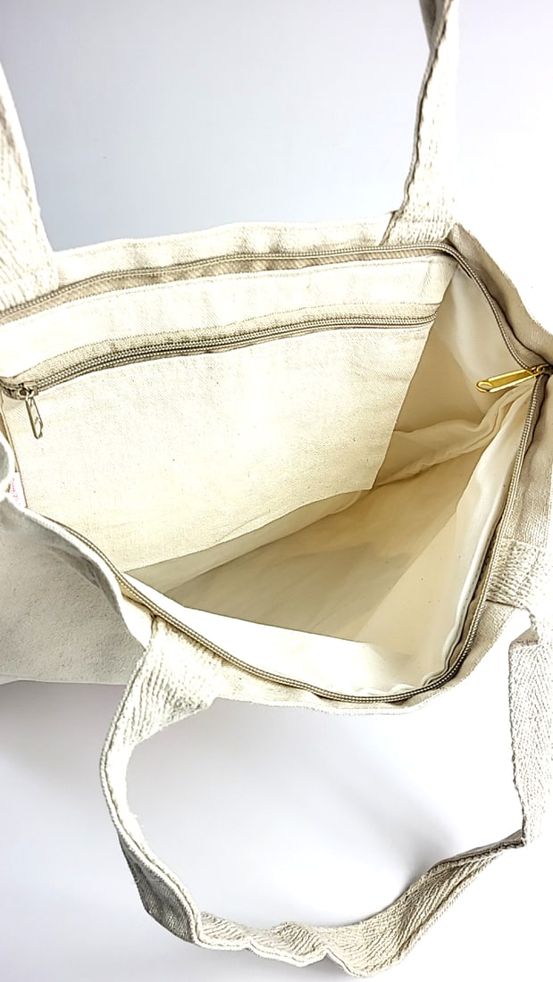 Patch Work Hand Made In Egypt 100% Cotton Tote Bag with Embroidered Whirling Dervish Design - 6