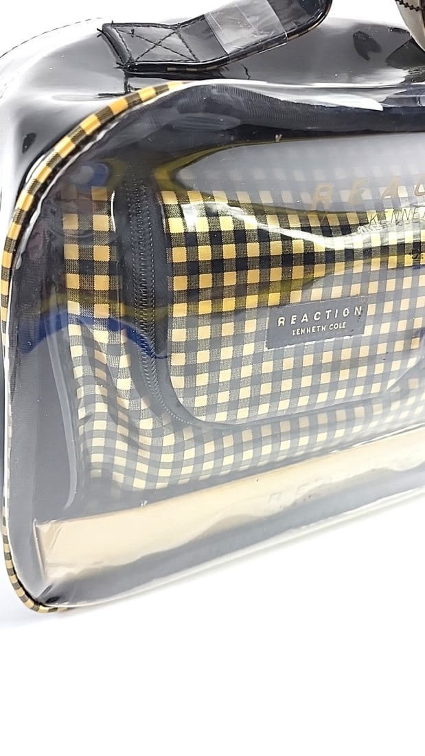 Vintage Kenneth Cole Reaction 15 Piece Travel Set Plaid Pattern - 5