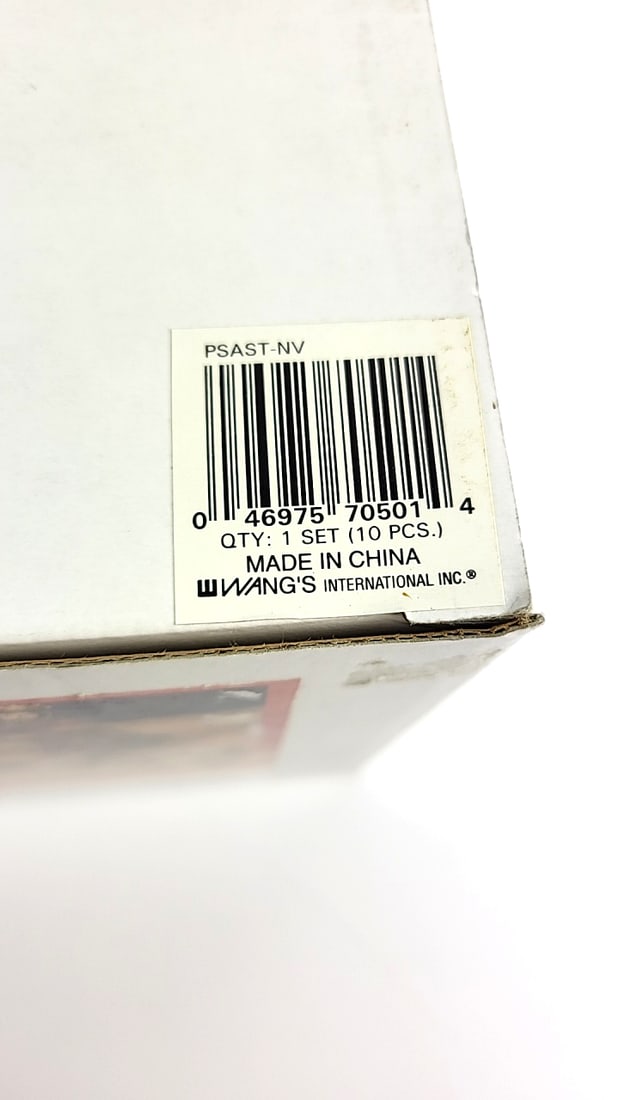 Vintage Wang's Unpainted Plaster Nativity Set 10-Piece Holiday Scene Craft Kit - 3