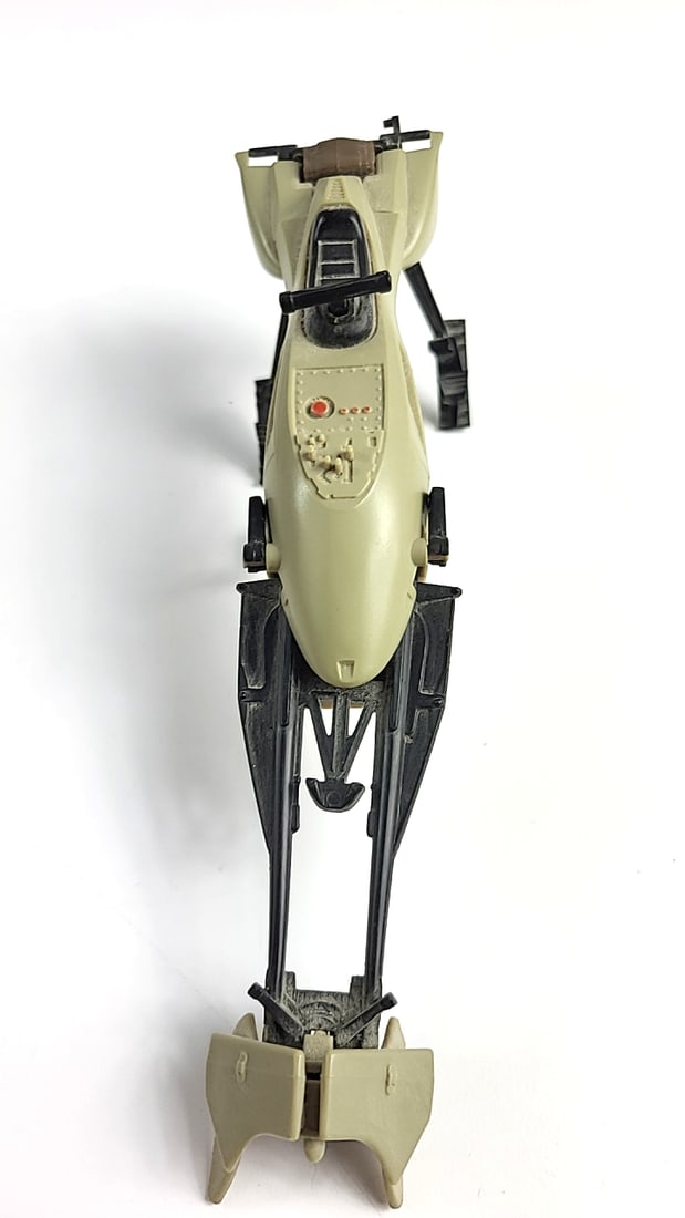 Vintage 1983 Lucas Film Star Wars Speeder Bike Model Toy - Beige & Black - Collectible Sci-Fi Rep... - 5