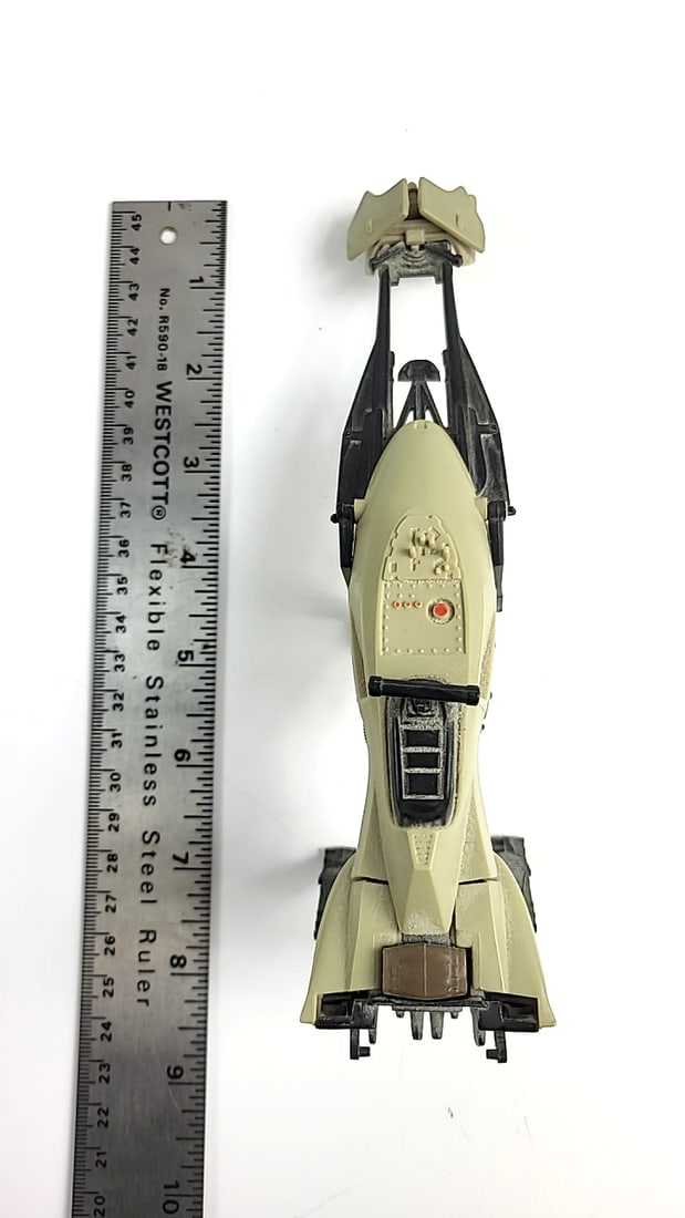 Vintage 1983 Lucas Film Star Wars Speeder Bike Model Toy - Beige & Black - Collectible Sci-Fi Rep... - 6