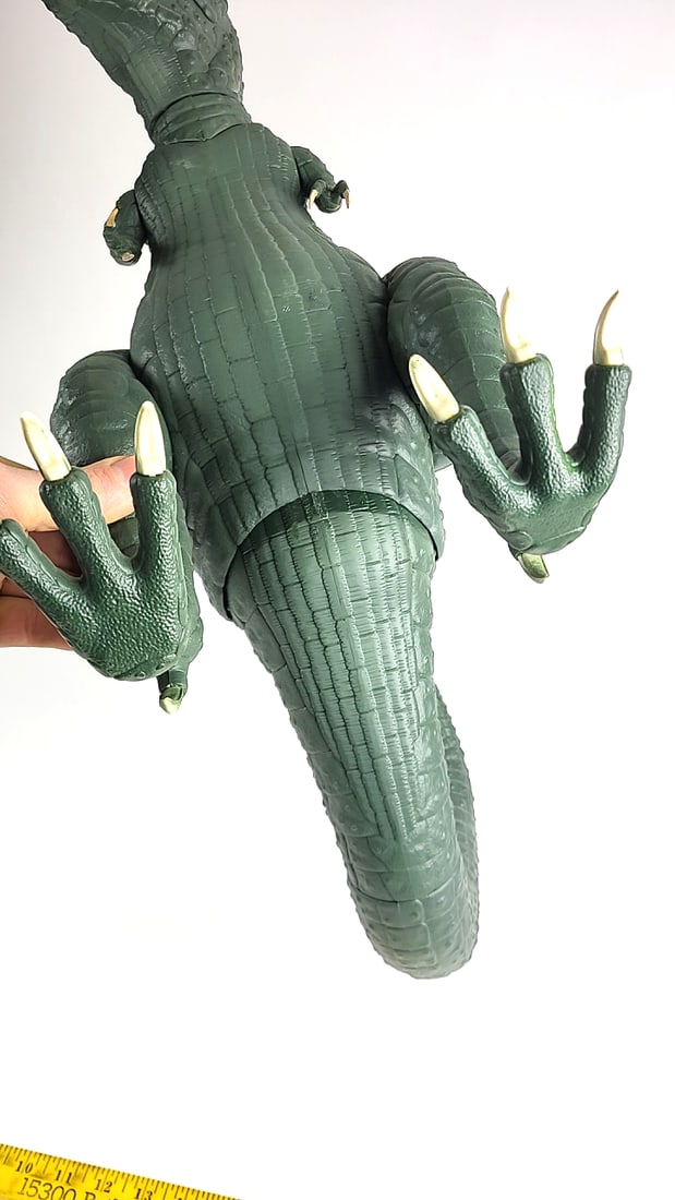 Large T-Rex Dinosaur Action Figure Toy Collectible Cast Plastic Green Monster Kaiju Articulated C... - 10