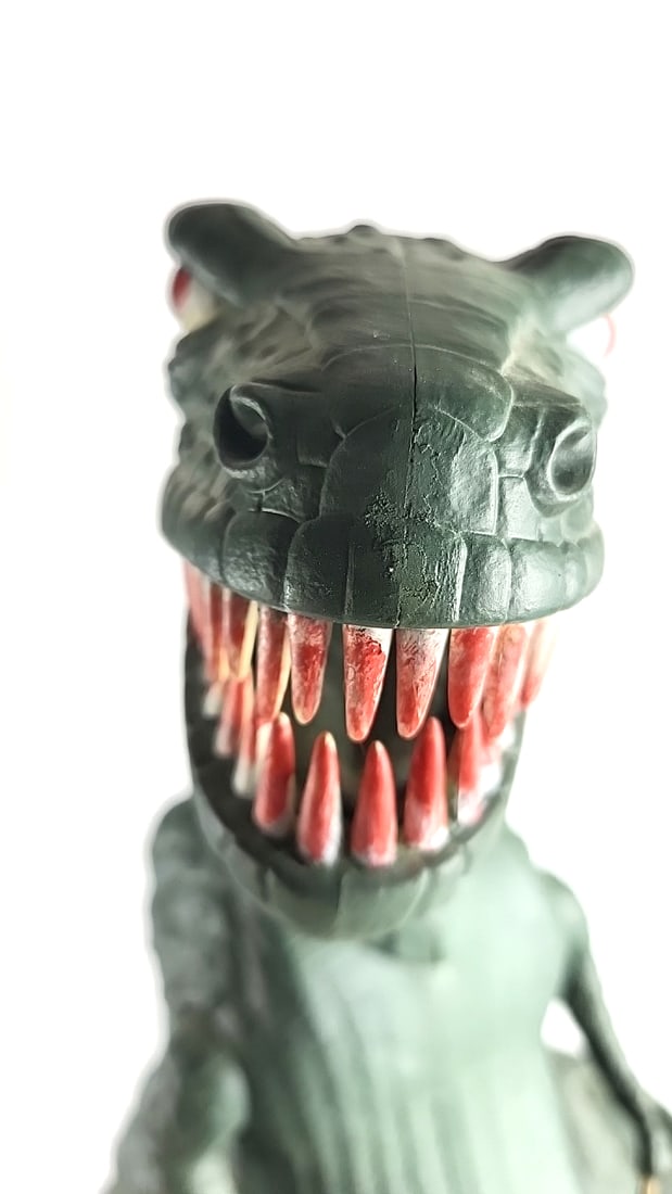 Large T-Rex Dinosaur Action Figure Toy Collectible Cast Plastic Green Monster Kaiju Articulated C... - 12