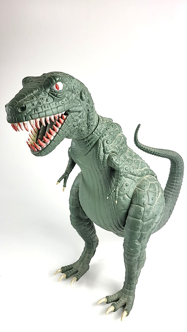 Large T-Rex Dinosaur Action Figure Toy Collectible Cast Plastic Green Monster Kaiju Articulated C... (1 of 12)