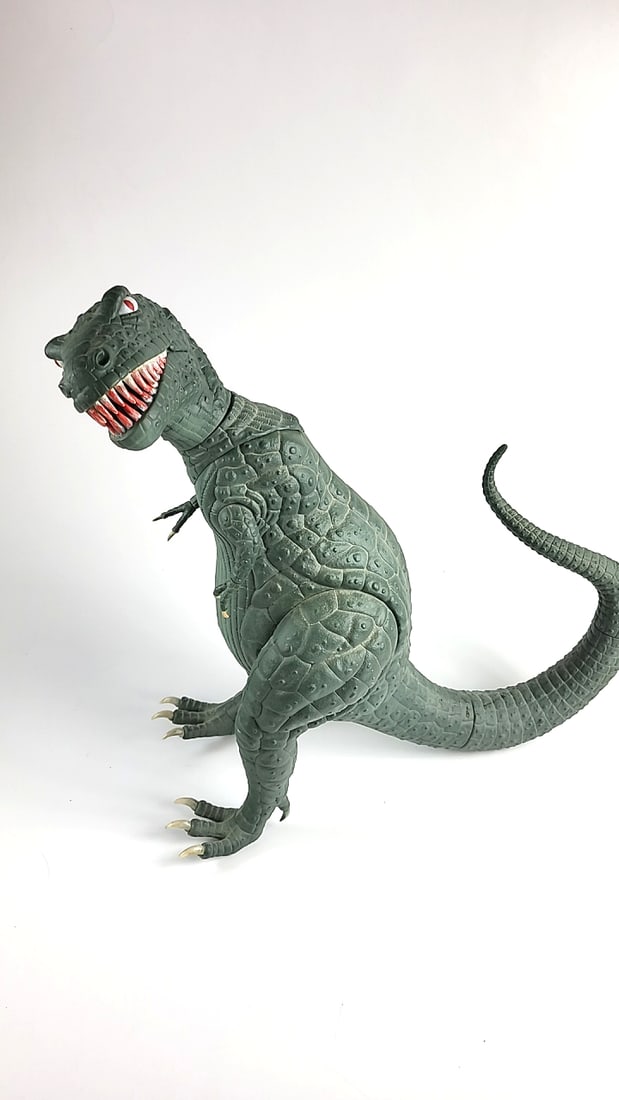 Large T-Rex Dinosaur Action Figure Toy Collectible Cast Plastic Green Monster Kaiju Articulated C... - 4