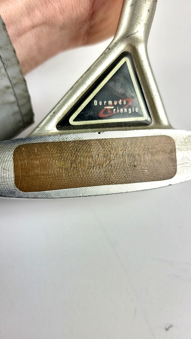 Vintage Bermuda Triangle Golf 35" Mallet Putter Grand Bahama Silver Finish with Copper Insert - 4
