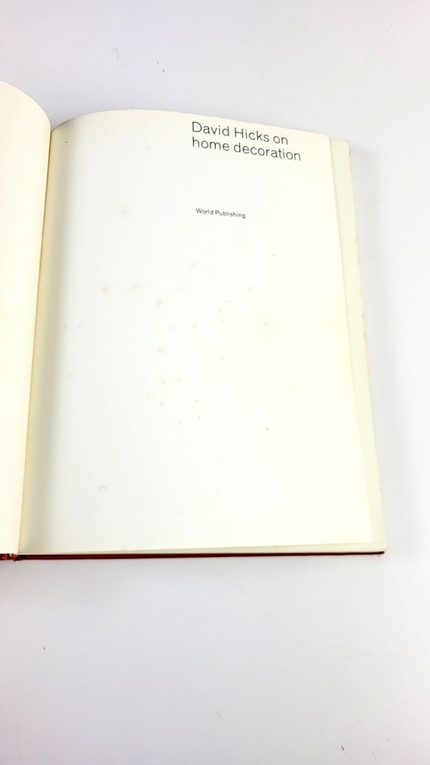 David Hicks on Home Decoration Red Hardcover Book Interior Design Decor 1972 Vintage Edition - 2
