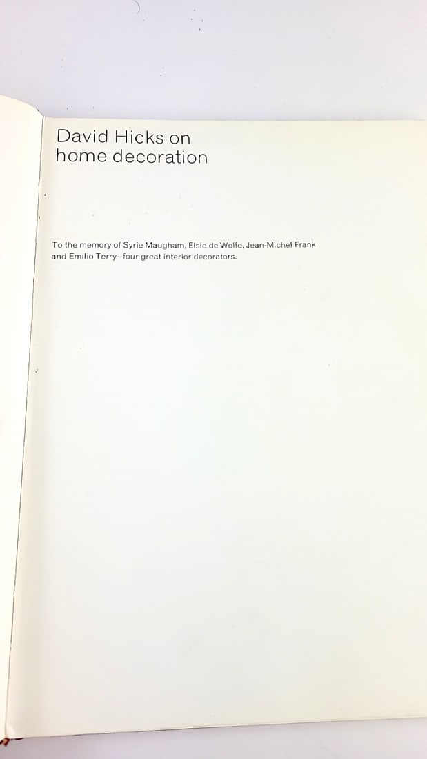David Hicks on Home Decoration Red Hardcover Book Interior Design Decor 1972 Vintage Edition - 4
