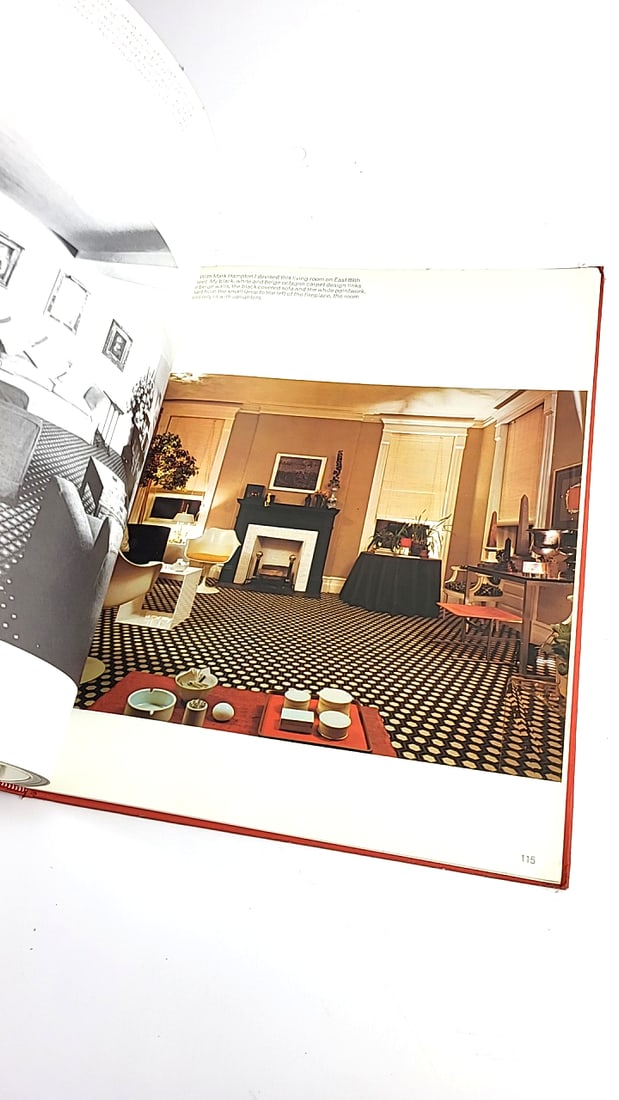 David Hicks on Home Decoration Red Hardcover Book Interior Design Decor 1972 Vintage Edition - 5