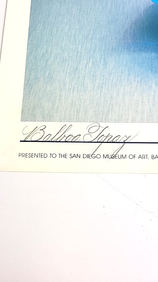 San Diego Museum of Art Poster Blue Gem 38/500 Limited Edition Balboa Topaz - 2