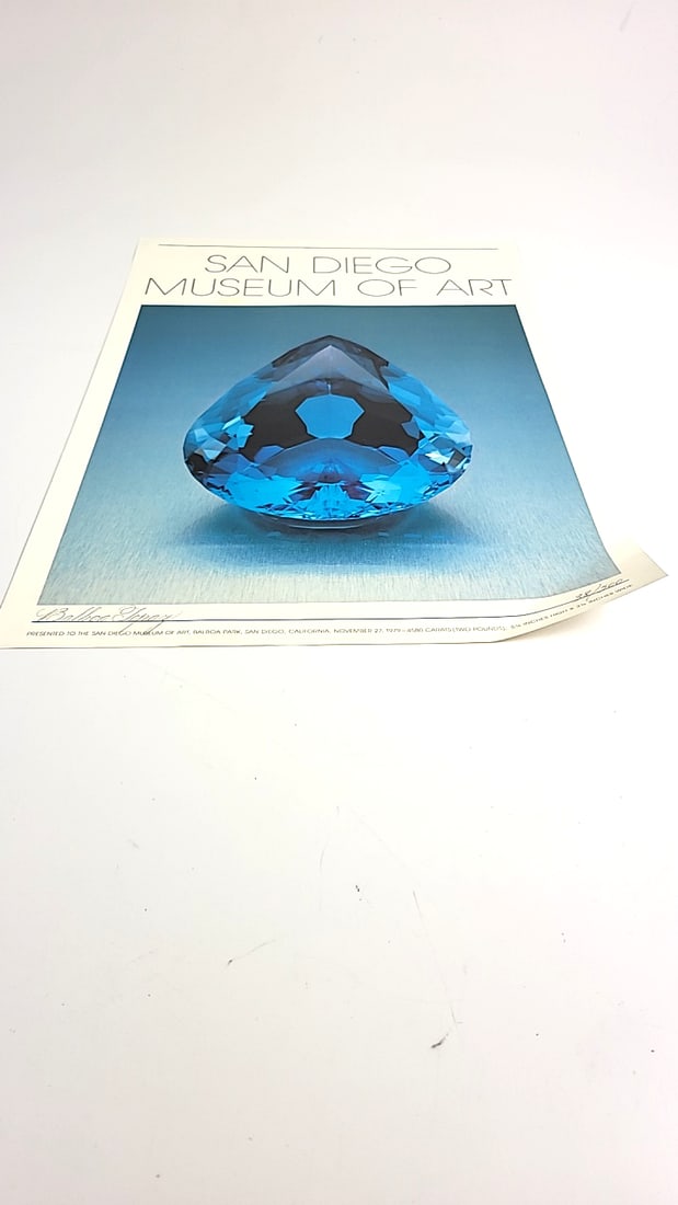 San Diego Museum of Art Poster Blue Gem 38/500 Limited Edition Balboa Topaz - 4