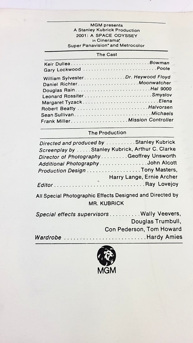 2001 A Space Odyssey Movie Program Booklet Vintage Silver Cover - 9