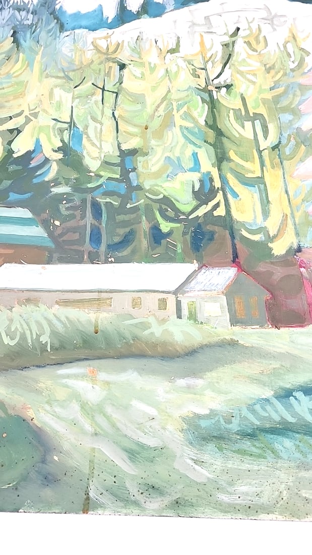 Abstract Artwork Painting Oil On Board 32" x 24" Signed By George Kosanovic ðŸ–¼ - 4