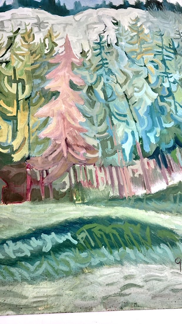 Abstract Artwork Painting Oil On Board 32" x 24" Signed By George Kosanovic ðŸ–¼ - 5