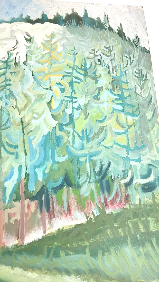 Abstract Artwork Painting Oil On Board 32" x 24" Signed By George Kosanovic ðŸ–¼ - 6