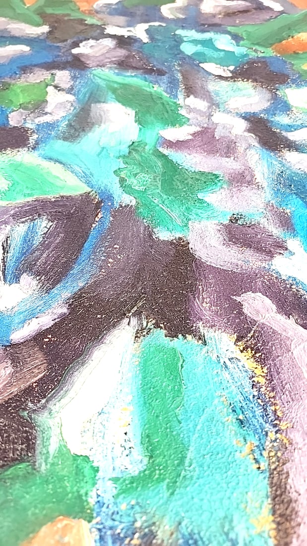 Large Abstract Artwork Painting Textured Oil On Board #2 Signed By George Kosanovic 48" x 34" - 8