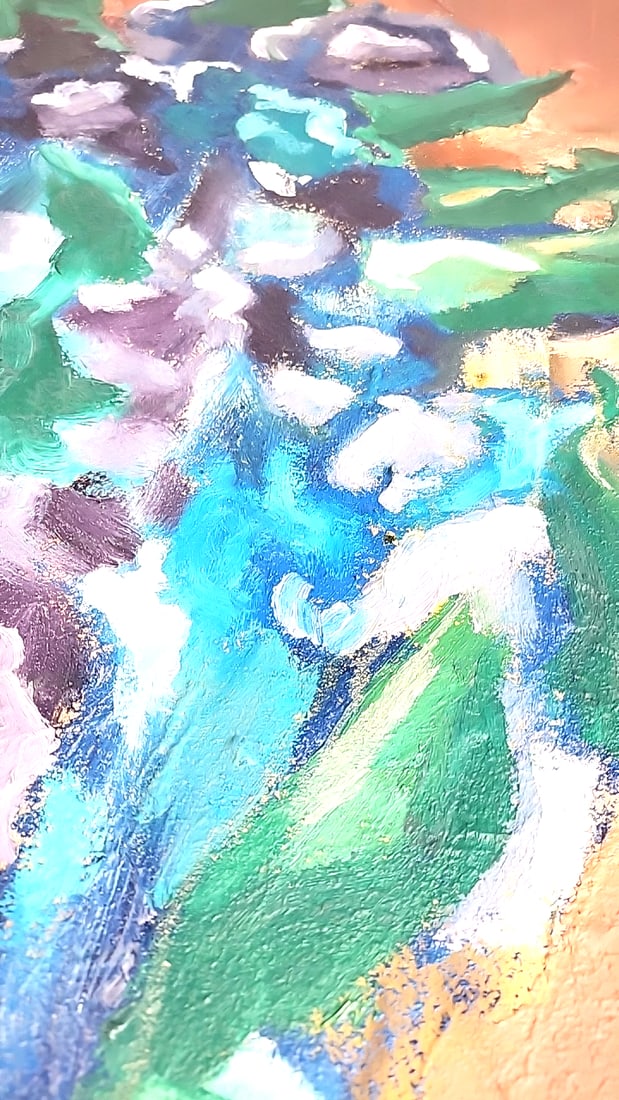 Large Abstract Artwork Painting Textured Oil On Board #2 Signed By George Kosanovic 48" x 34" - 9