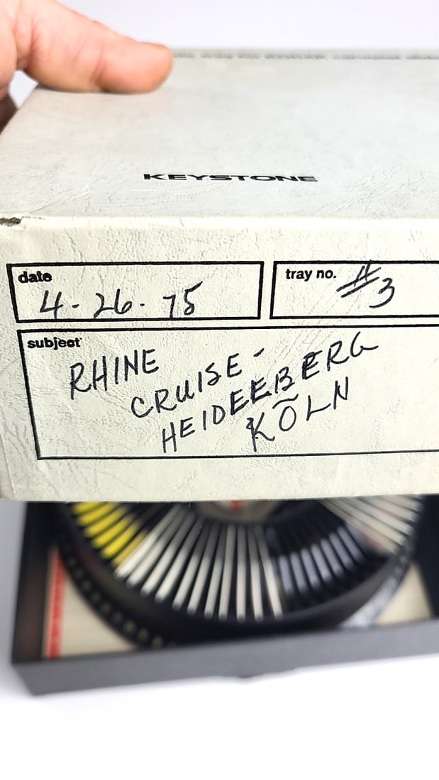 3x Vintage Kodak Carousel Slide Tray Lot - New Zealand 1968, Hawaii, Rhine Cruise Slides See Labels - 7