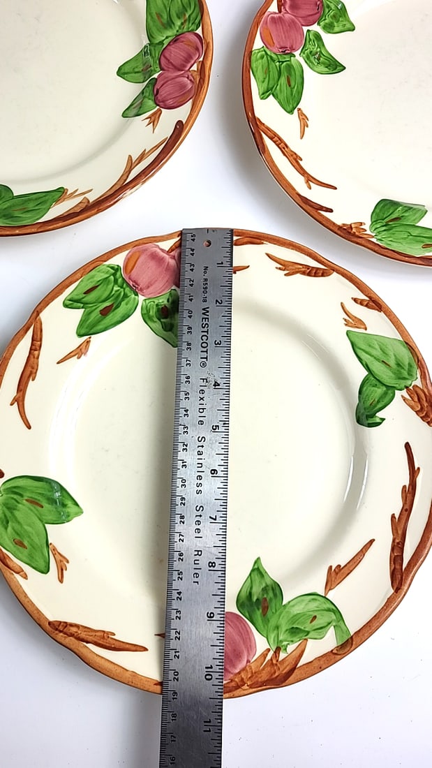 Set Of 8 Franciscan "Apple" 10.5" Ceramic Dinner Plates ðŸ½ ðŸ˜& - 2