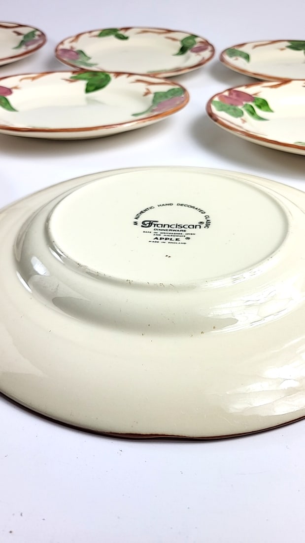 Set Of 8 Franciscan "Apple" 10.5" Ceramic Dinner Plates ðŸ½ ðŸ˜& - 4