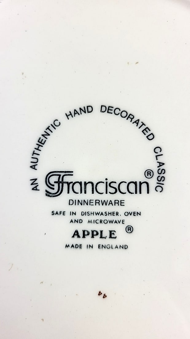 Set Of 8 Franciscan "Apple" 10.5" Ceramic Dinner Plates ðŸ½ ðŸ˜& - 5