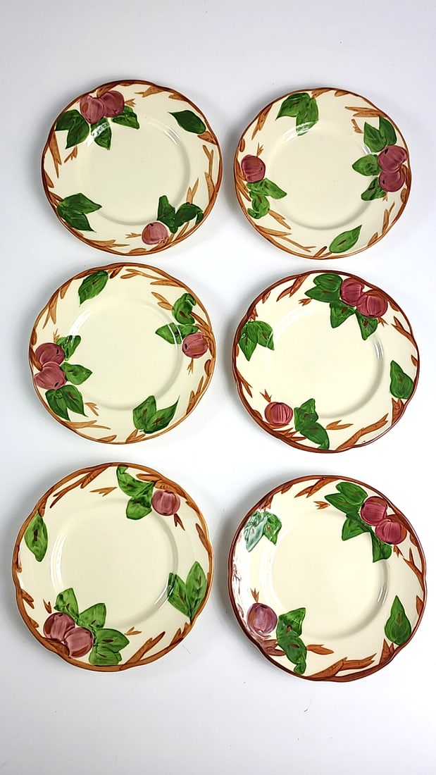 Set Of 6 Franciscan "Apple" 7.5" Ceramic Dinner Salad Plates ðŸ¥— (1 of 5)