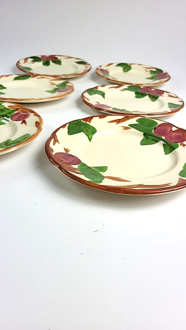 Set Of 6 Franciscan "Apple" 7.5" Ceramic Dinner Salad Plates ðŸ¥— - 2