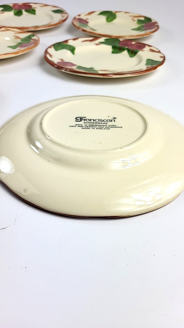 Set Of 6 Franciscan "Apple" 7.5" Ceramic Dinner Salad Plates ðŸ¥— - 3