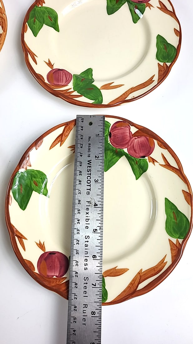 Set Of 6 Franciscan "Apple" 7.5" Ceramic Dinner Salad Plates ðŸ¥— - 5