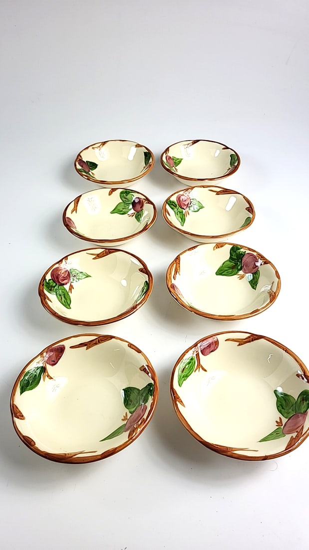 Franciscan "Apple" Pattern Ceramic Dessert Bowls 6" Set of 8 ðŸ¨ ðŸ&# (1 of 7)
