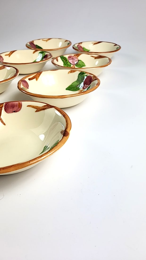 Franciscan "Apple" Pattern Ceramic Dessert Bowls 6" Set of 8 ðŸ¨ ðŸ&# - 2