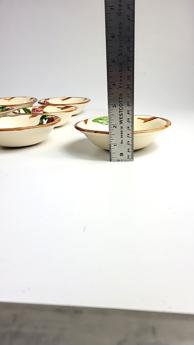 Franciscan "Apple" Pattern Ceramic Dessert Bowls 6" Set of 8 ðŸ¨ ðŸ&# - 7