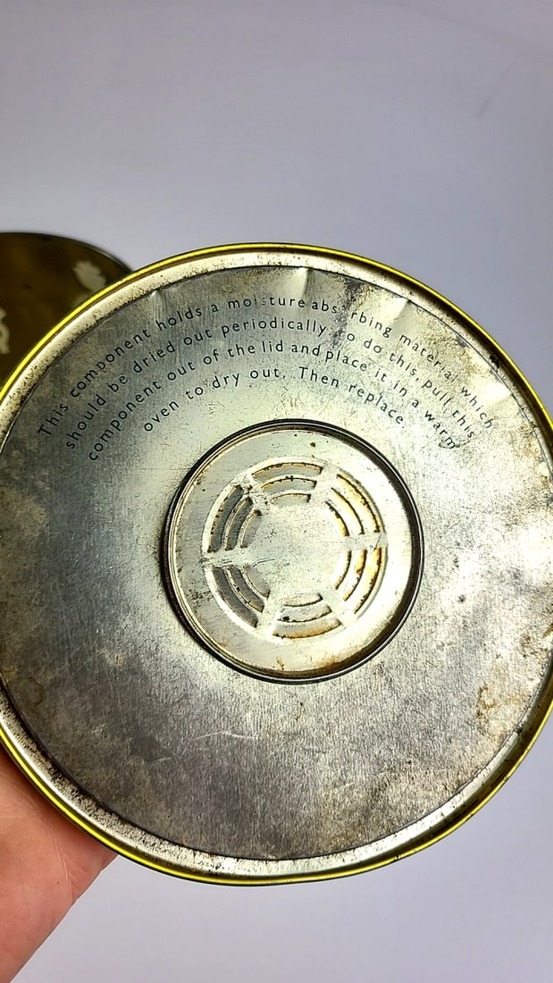 Vintage Baret Ware - Art Grace - "Homestead Biscuit Barrel" Made In England Decorative Metal Tin ... - 8