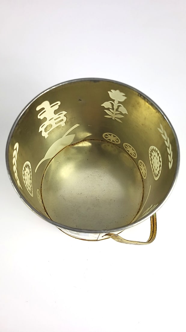 Vintage Baret Ware - Art Grace - "Homestead Biscuit Barrel" Made In England Decorative Metal Tin ... - 9