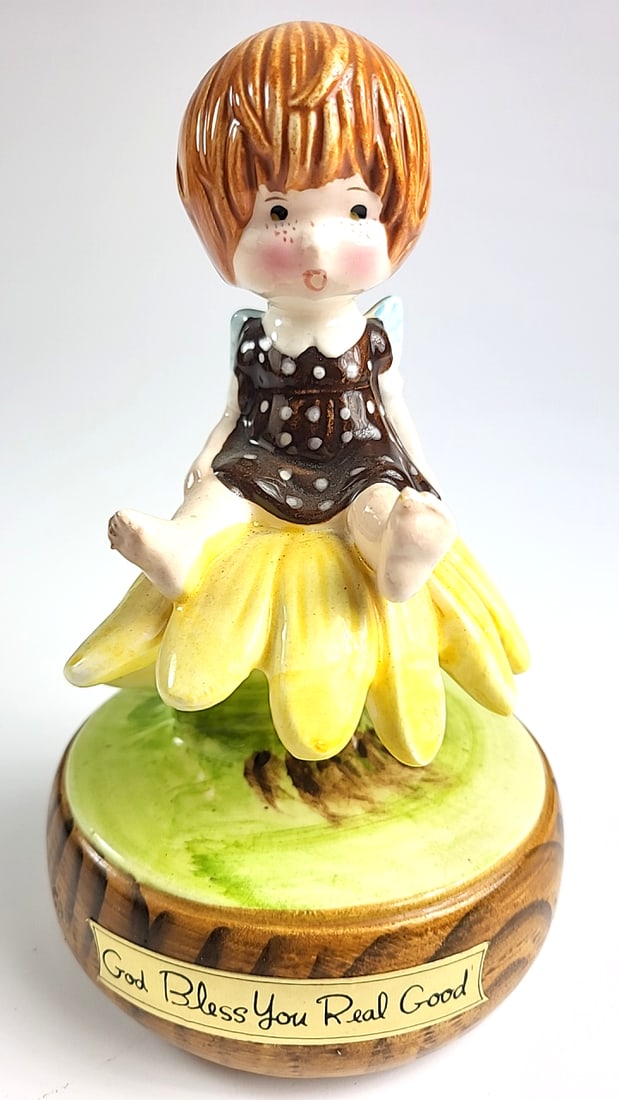 American Greetings Corporation "Younger Than Spring Time" Ceramic Rotating Music Box Figurine - R... (1 of 6)