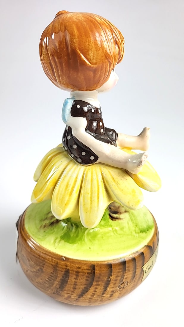 American Greetings Corporation "Younger Than Spring Time" Ceramic Rotating Music Box Figurine - R... - 2