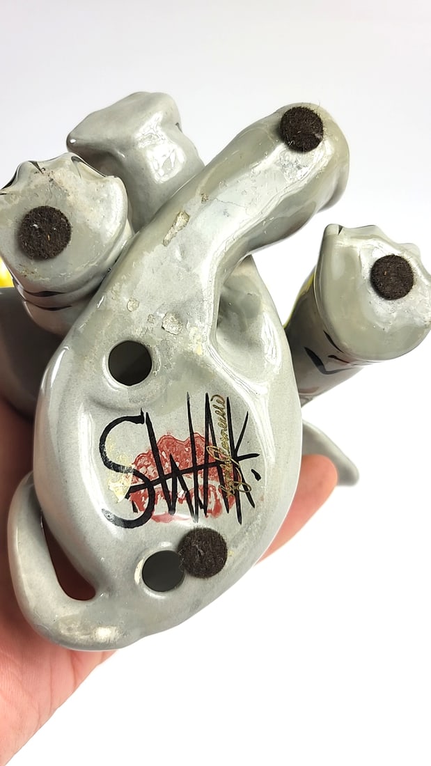 Vintage Swak Ceramic Elephant Figurine Ceramic (Looks New) Handcrafted With Artist Signature - See - 7